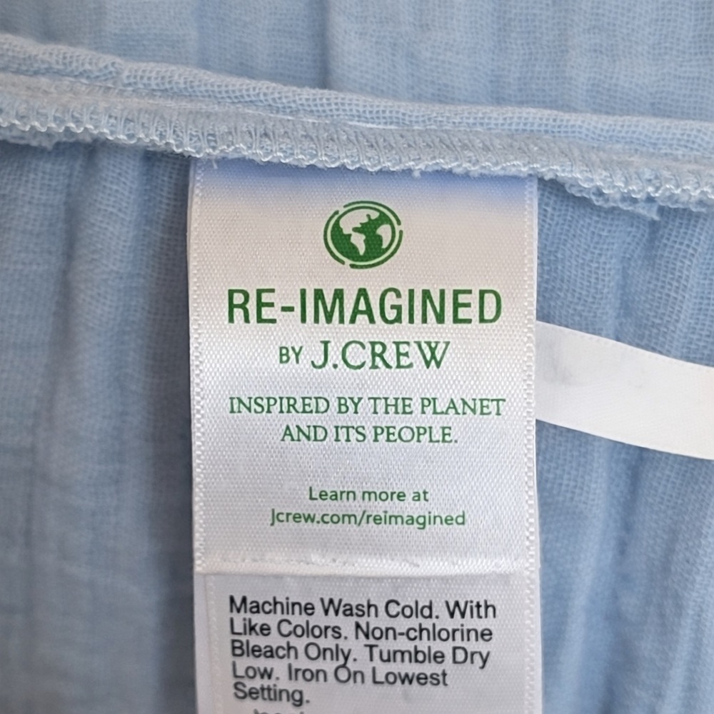 J.Crew Blue Cotton Maxi Dress | Size Small | Lined Smocked Waist | NWOT - Picture 9 of 12